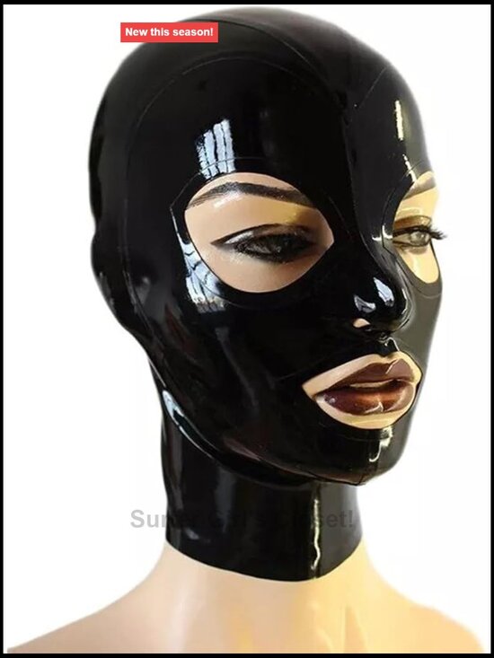 Other - Handmade Latex Rubber Hood Mask with Back Zipper for Lovers